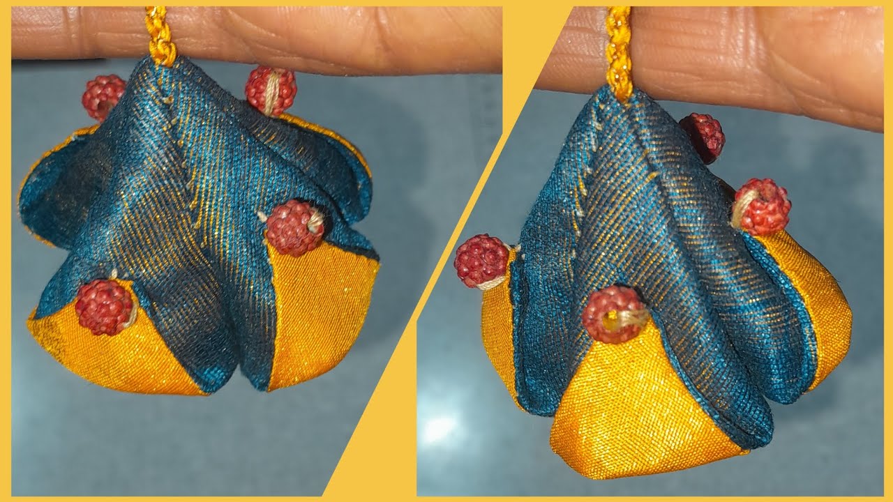 झटपट बनाए दो रंगों से बनी हुई लटकन🧡🧡