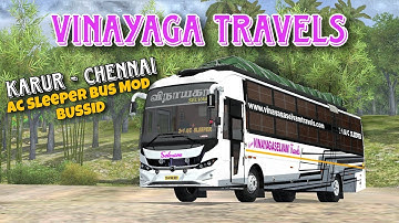 Vinayaga travels AC sleeper bus mod for BUSSID || Prakash vega bus mod