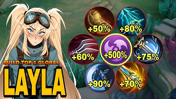 NEW META! LAYLA 100% BEST DAMAGE BUILD AND EMBLEM!! (layla best build 2025) - MUST TRY! | MLBB