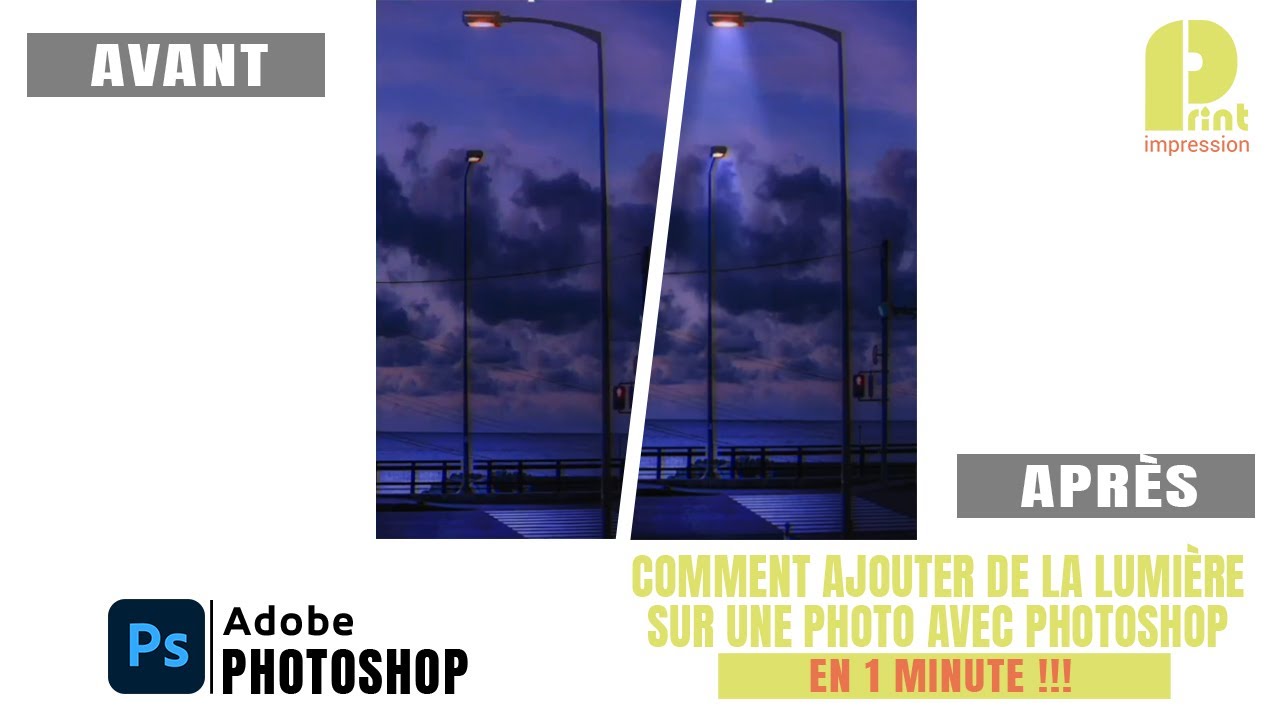 Comment ajouter de la lumière sur une photo avec Photoshop - YouTube