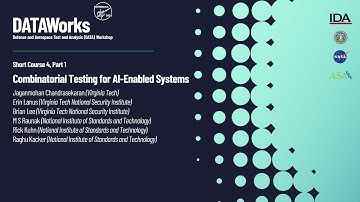 Short Course 4, Part 1: Combinatorial Testing for AI Enabled Systems
