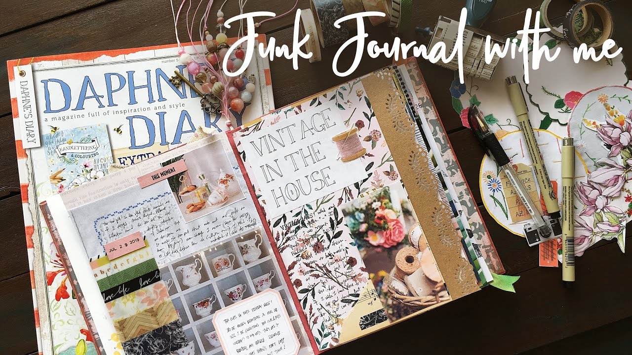 Daphne's Diary Journal with me Junk Journal Process S2E2 How to
