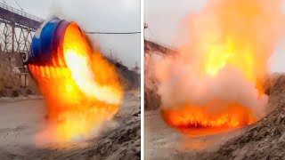 Machines lourdes et erreurs industrielles filmées