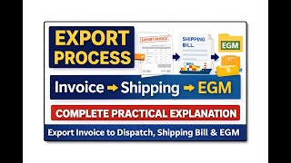 Part 2: Complete Export Process Explained | Export Invoice to Dispatch, Shipping Bill & EGM