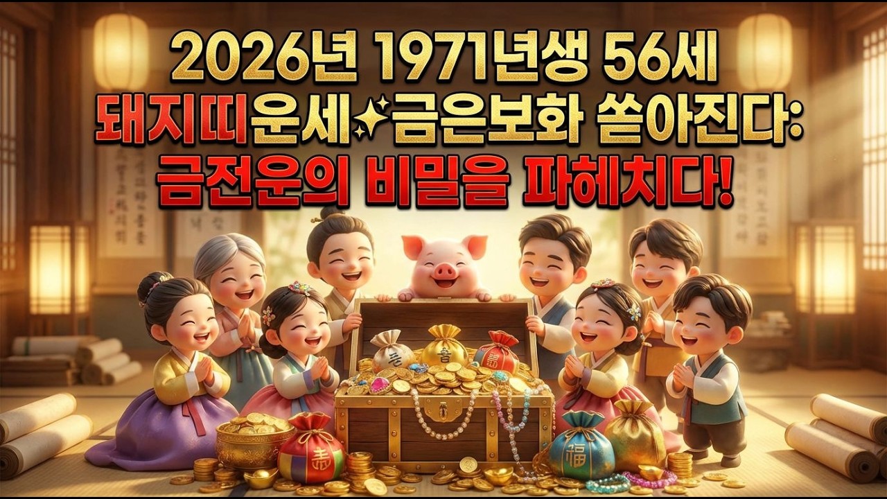 2026년 56세 돼지띠의 금전운, 진짜 비밀은?