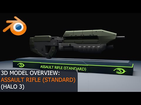 HALO 3 [Assault Rifle] [Standard Skin] - 3D Model Overview 1 of 8