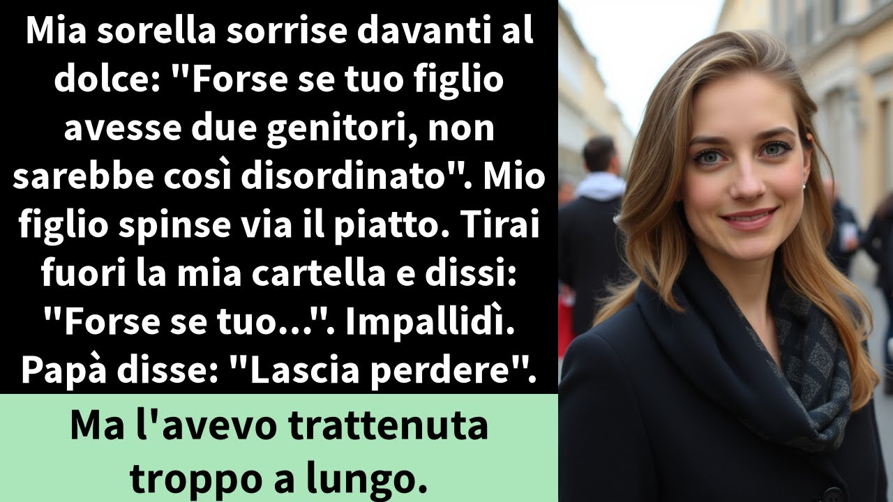 Mia sorella sorrise davanti al dolce: 