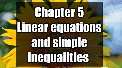 Ex5A||Q5, 6||D1 math ||NSM1 ||Chapter #5||Linear equations and simple inequalities ||O level math