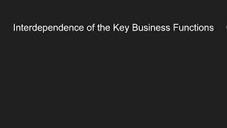 HSC Business Studies: Interdependence of the Key Business Functions