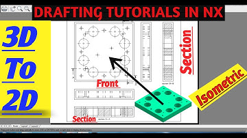 Drafting Tutorials in NX | 3d se 2d kaise kare | Drawing kaise Bnaye | #drawing | #nx | #3d |