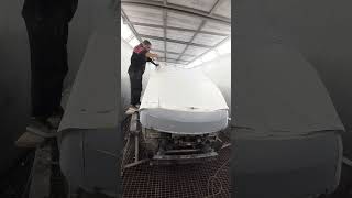 car painting  رش سقف ميكروباص سقف عالي بالهواء