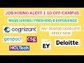 Top 10 Off-Campus Job Openings for Freshers &amp; Experience Engineers