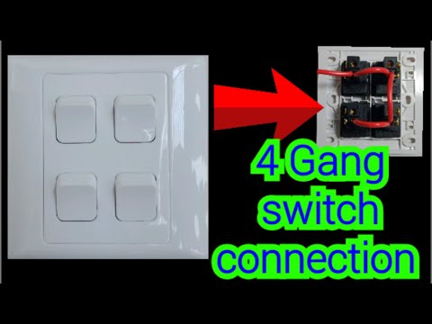 4 Gang Switch Connection Bangla || Four gang switch.