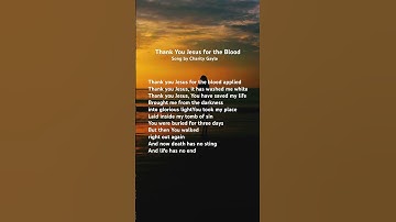 Thumbnail of 🎧Thank You Jesus for the Blood by Charity Gayle #week_top_praise #top_christiansong#영어찬양 #shorts