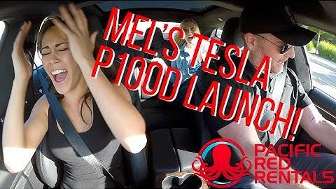TESLA MODEL S P100D LAUNCH REACTION - MEL