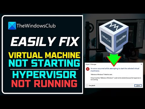 Virtual machine could not be started because the hypervisor is not running