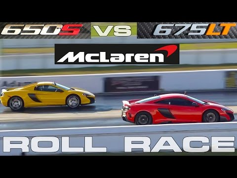 McLaren Battle!  675LT vs 650S Racing at StreetCarDrags Event