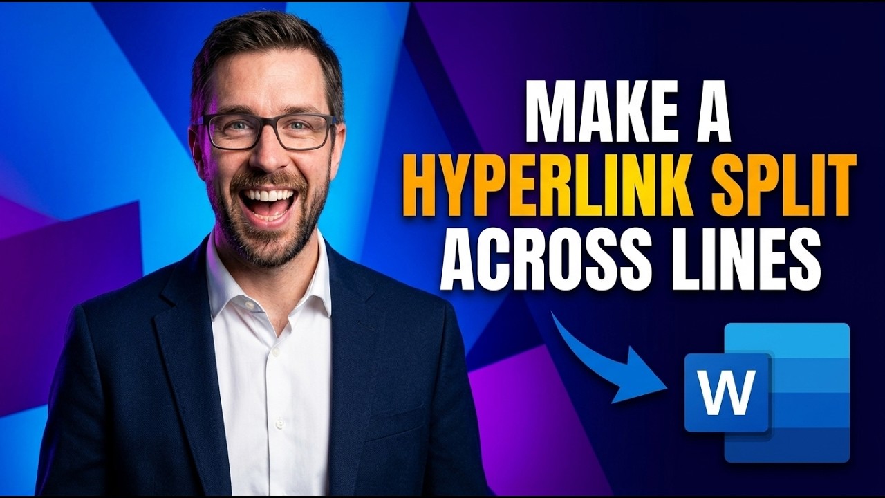 How To Make A Hyperlink Split Across Lines In Word [2026 Guide] - YouTube
