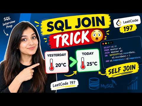 SQL Interview Question You MUST Know! 🔥 | LeetCode 197 Rising Temperature