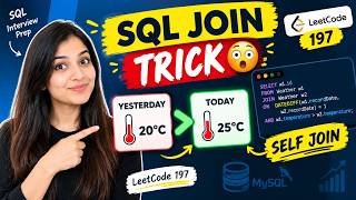 SQL Interview Question You MUST Know! 🔥 | LeetCode 197 Rising Temperature