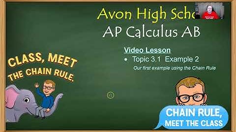 Avon High School - AP Calculus AB - Topic 3.1 - Example 2 (Our first Chain Rule problem)