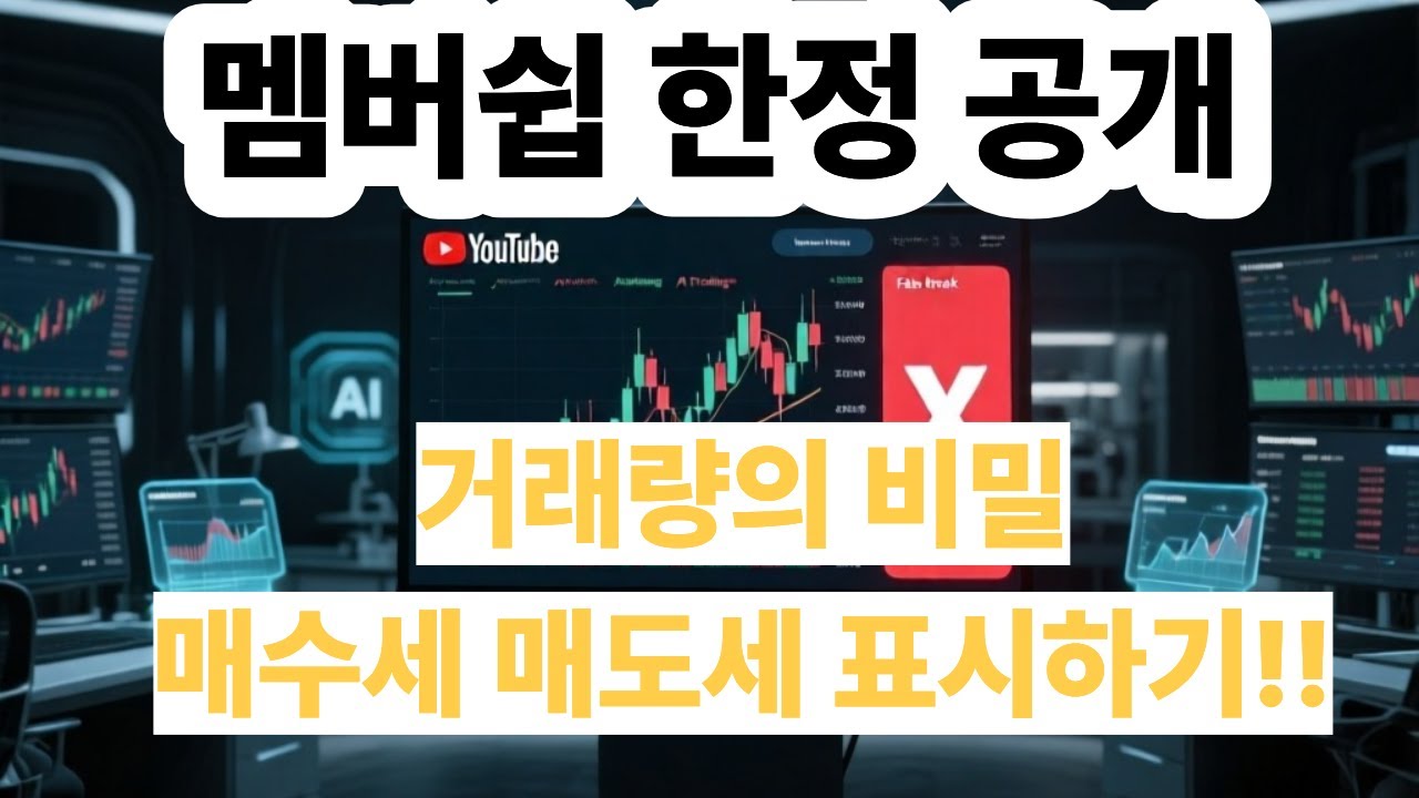 ⁣[멤버쉽한정공개] 거래량의 비밀!! 매수세 매도세 표시하기!!