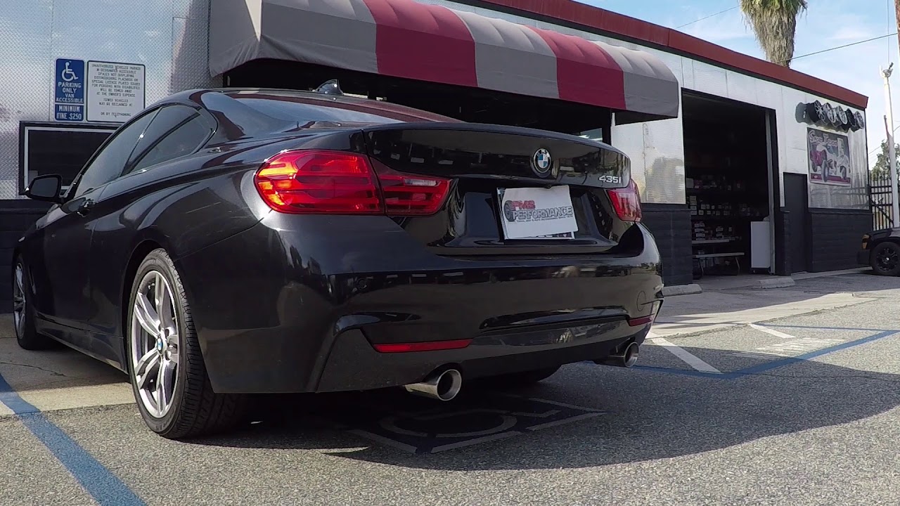 BMW 435i muffler delete YouTube