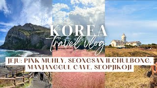 Korea Vlog Pt. 5 | Jeju Seongsan Ilchulbong, Manjanggul, Seopjikoji, Myeongjin Abalone, Pink Muhly