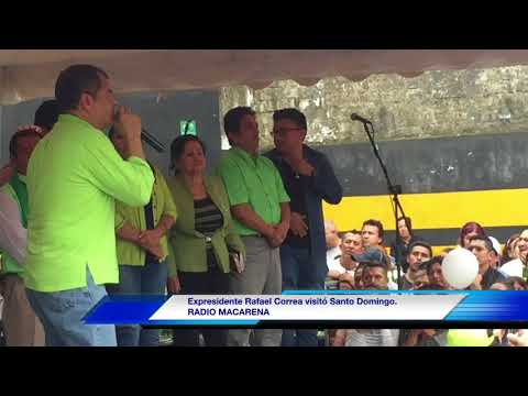 Expresidente Rafael Correa visitó Santo Domingo