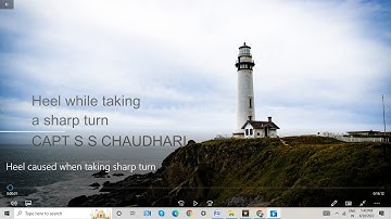 Ship Stability Video 50: Heel while taking a Sharp turn