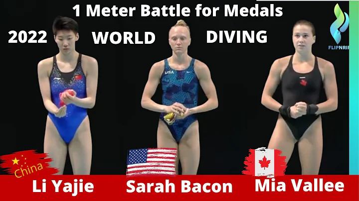 2022 Womens 1 Meter Diving World - Li Yajie CHN, Sarah Bacon - USA, Mia Vallee - CAN Battle - DayDayNews