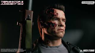 T800 ver 3 Battle Damaged mechanical Lifesize Bust By Queen Studios