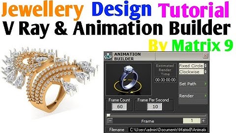 How To Making Animation 3D Video In Matrix 8 Jewellery Design PART-66