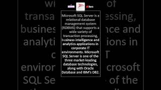 What is Microsoft SQL Server - Tech4sln