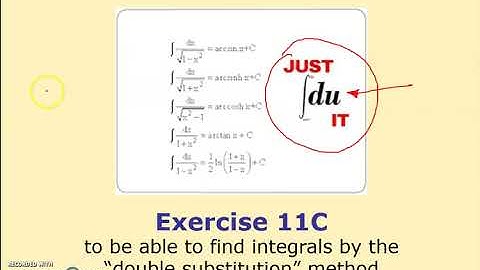Ex 11C - Integration using the double substitution method - Y13 A Level Maths