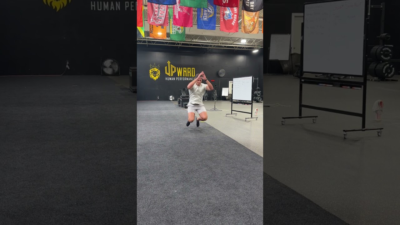 Knees to feet to broad jump