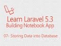 Learn Laravel 5 3 builing NotebookApp 07: Storing data