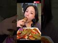 Raw Shrimp Mukbang 🦐 Super Spicy Chili Sauce 🌶️ #shorts #mukbang