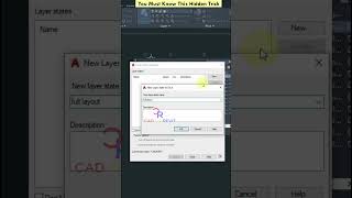 Layer States Hidden Trick in AutoCAD #shorts #autocad