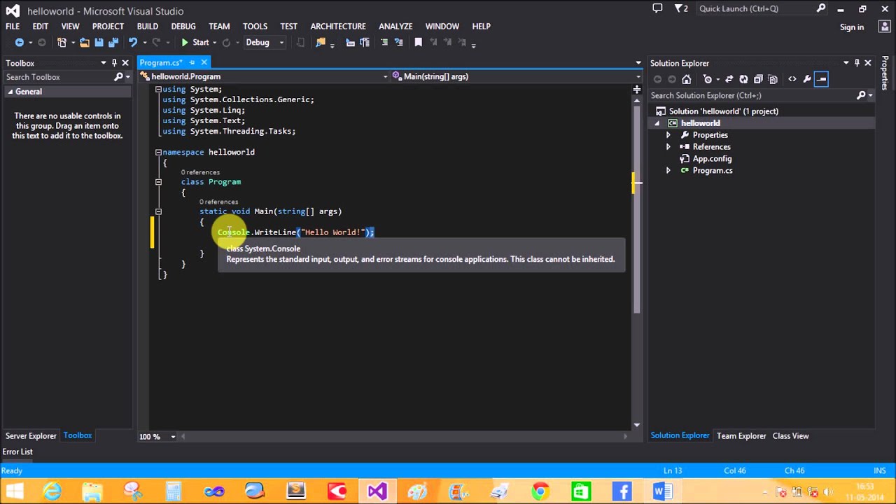 csharp program structure - YouTube