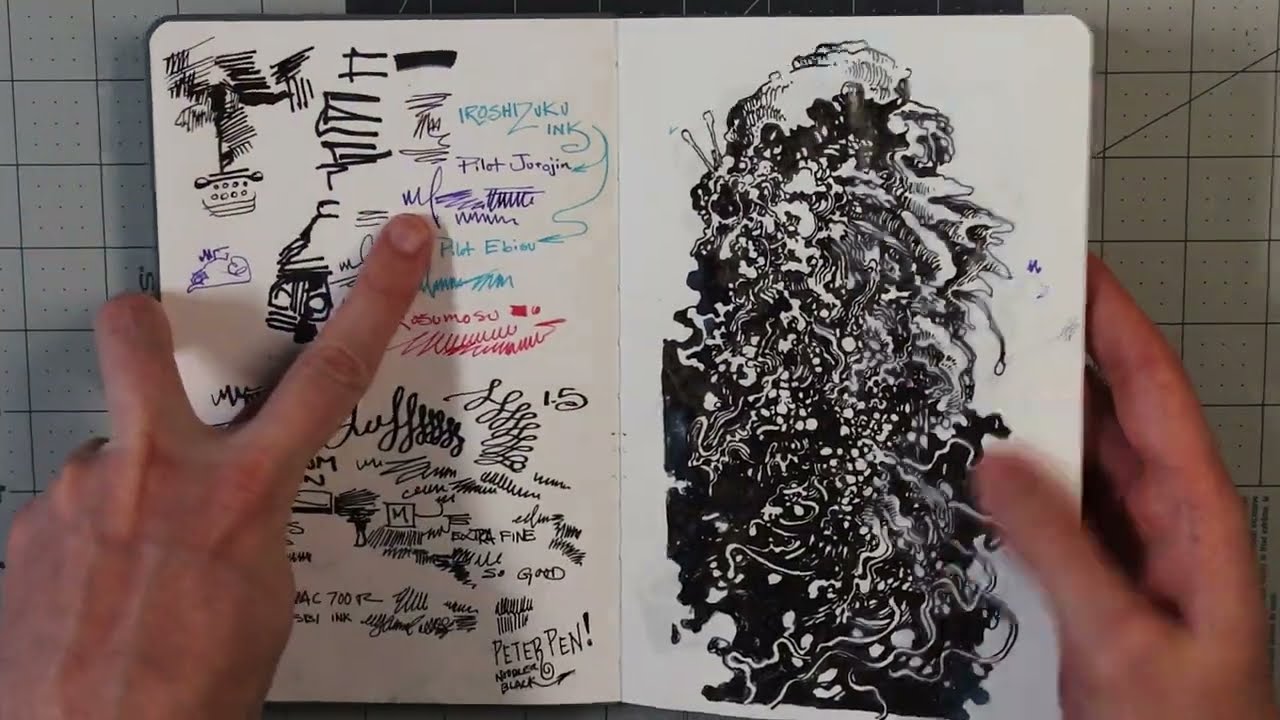 Marker sketchbook tour from the last year : r/sketchbooks