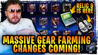 MASSIVE GEAR FARMING CHANGES COMING! Relic 9 is Officially Here + Territory War Changes