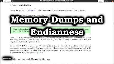Computer Memory Dumps & Endianness