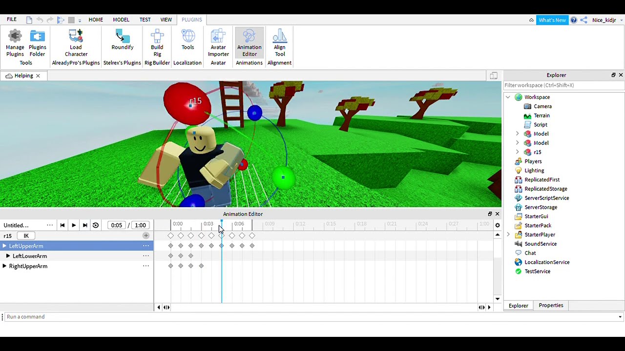 How To Animate A R15 Roblox Dab Roblox|NiceKidNinjaGroup - YouTube