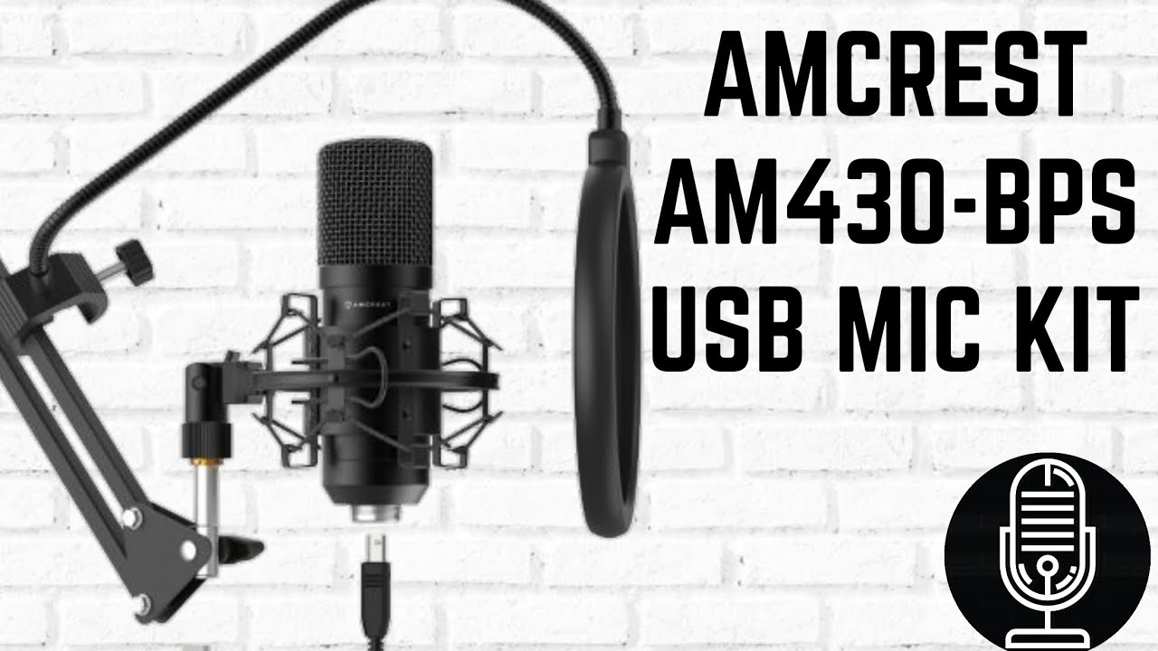 Amcrest AM430BPS USB Condenser Microphone Kit Test / Review 35.99