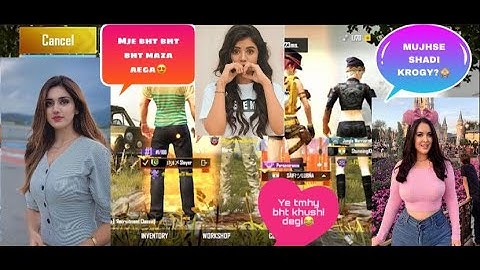 Joining Random Squad Of Girls Lika A Bot🙈Funny Gameplay | Pubg Mobile