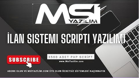 İlan Sistemi scripti Yazilimi  msiyazilim.com