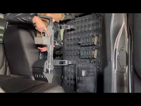 Video Vehicle Rifle Rack - Rubber Clamps + 15 25 X 25 RMP™ [Rigid MOLLE Panel] - youtube