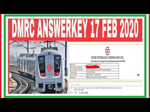 DMRC ELECTRICIAN ANSWERKEY 17FEB 2020