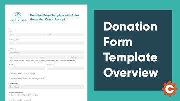 Donation Form Template Overview - Cognito Forms